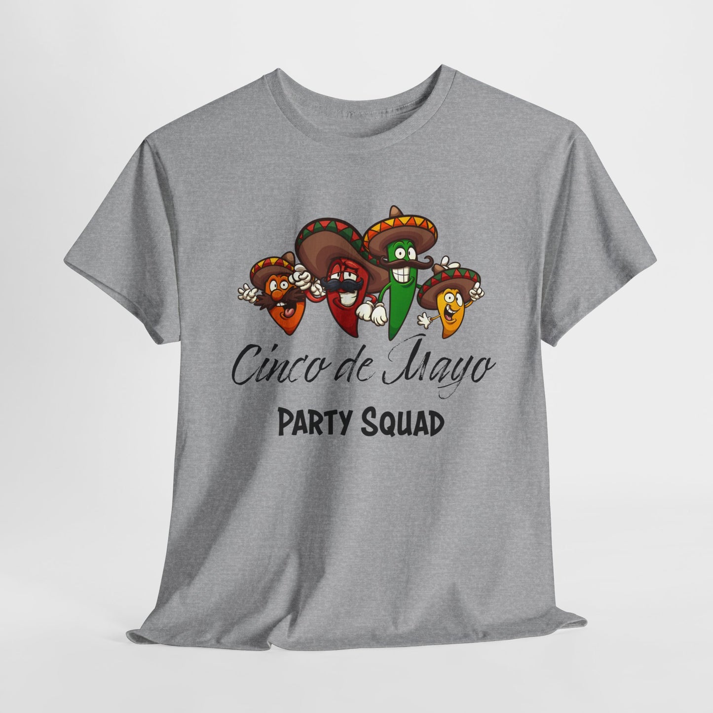 Party Squad T-Shirt for Cinco de Mayo T Shirt For Funny Fiesta Chilies Holiday TShirt