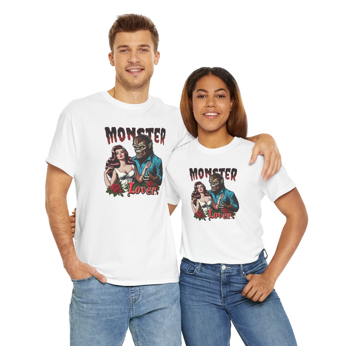 Monster Lover T-Shirt For Wolfman TShirt For Damsel In Distress T Shirt For Halloween Costume