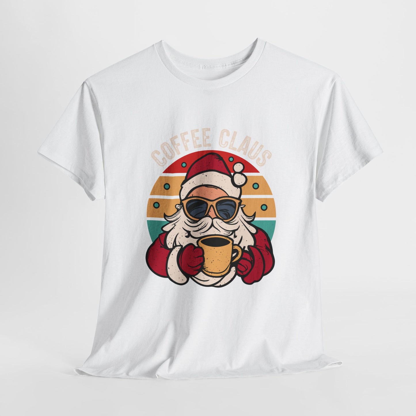 Festive Coffee T-Shirt For Santa Claus T Shirt For Holiday Vibes TShirt For Christmas Tee