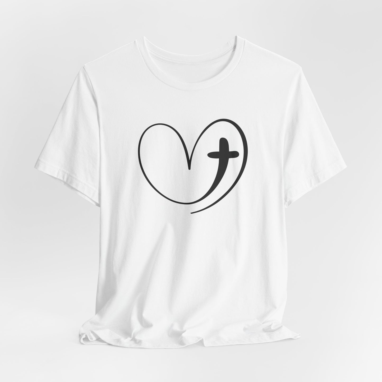 Heart T-Shirt For Easter TShirt For Christian Cross T Shirt