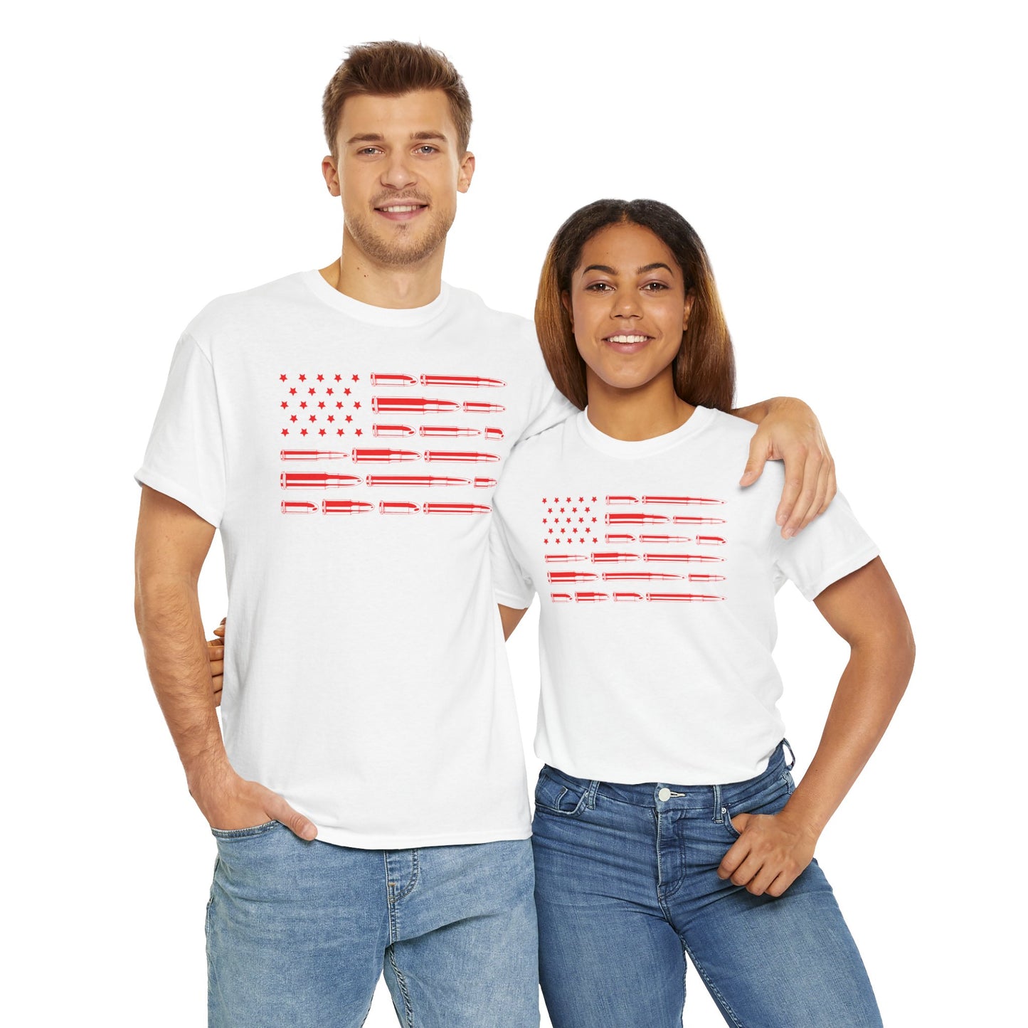 Bullet Flag T-Shirt For Second Amendment TShirt For Patriotic 2A T Shirt