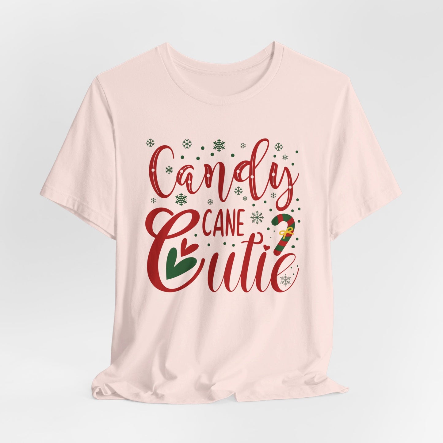 Candy Cane T-Shirt For Cute Holiday TShirt For Ladies Christmas T Shirt