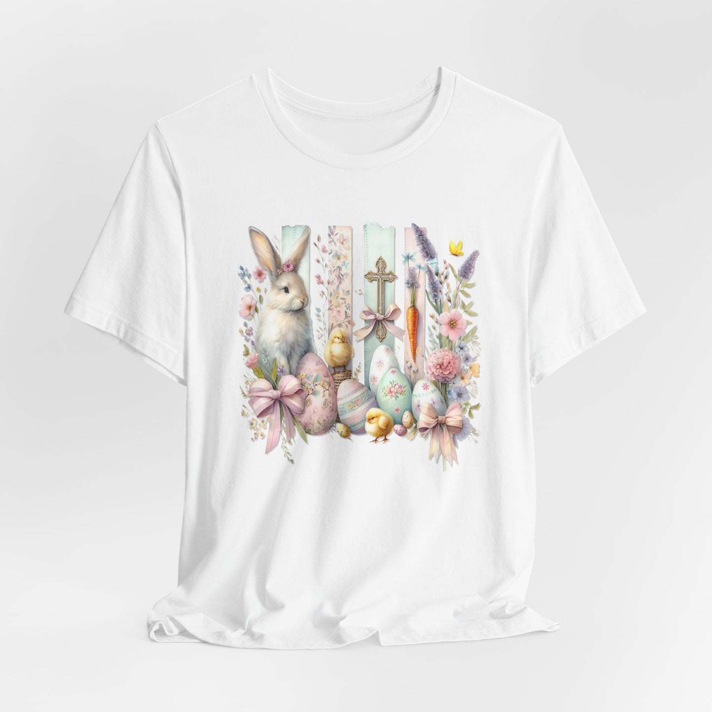 Easter Bunny Collage Tee - Festive Spring Vibes Graphic T-Shirt