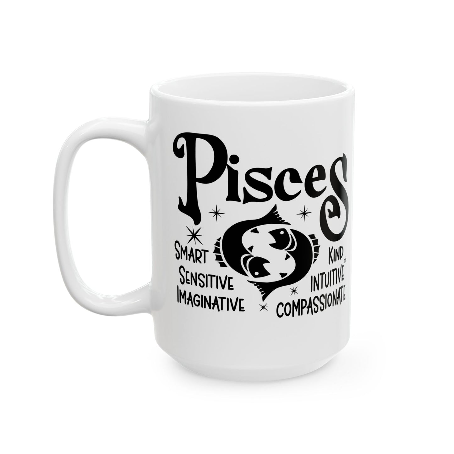 Pisces Ceramic Mug For Zodiac Coffee Cup For Astrology Birthday Gift Idea