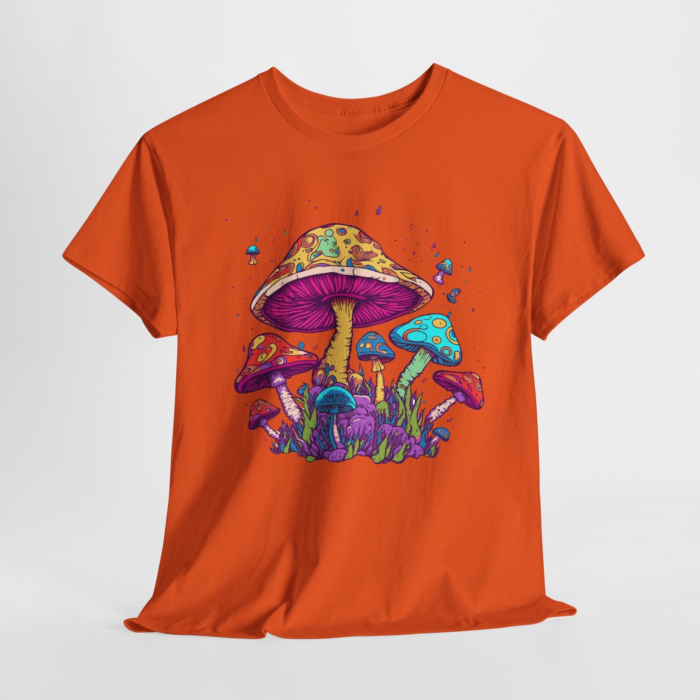 Mushrooms T-Shirt With Psychedelic Mushrooms TShirt For Neon Shrooms T Shirt With Colorful Mushrooms Tee For Hippy Shirt For Groovy Fungi Shirt