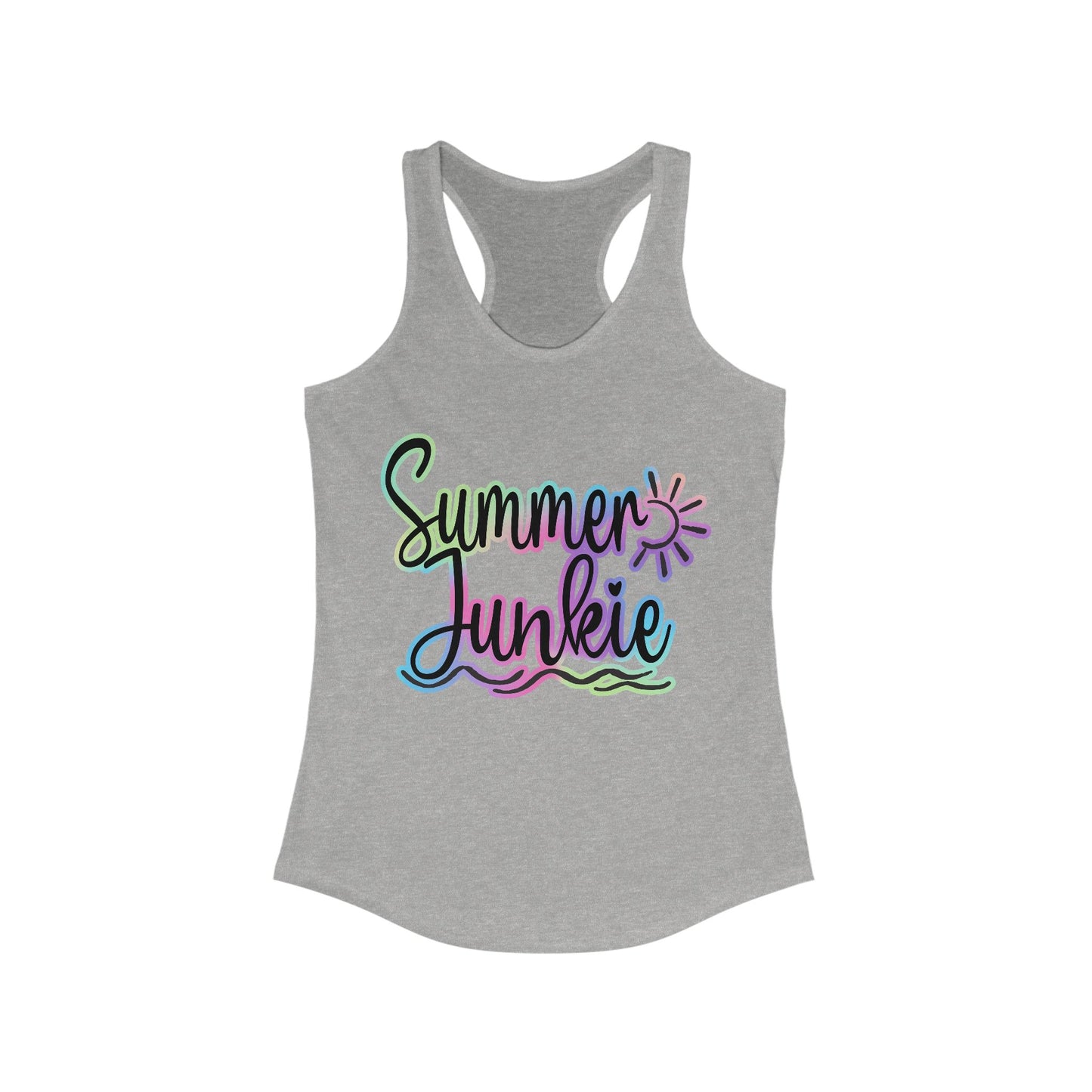 Summer Junkie Tank Top For Outdoor Lovers Colorful Tee