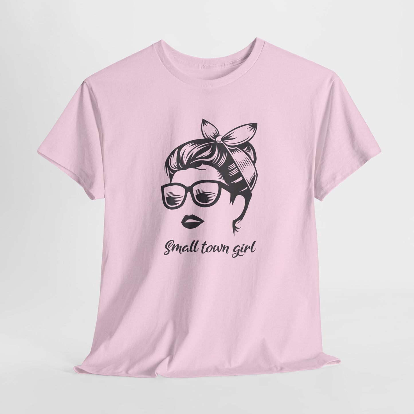 Small Town Girl T-Shirt For Fun Girl T Shirt For Messy Hair TShirt For Mom Gift