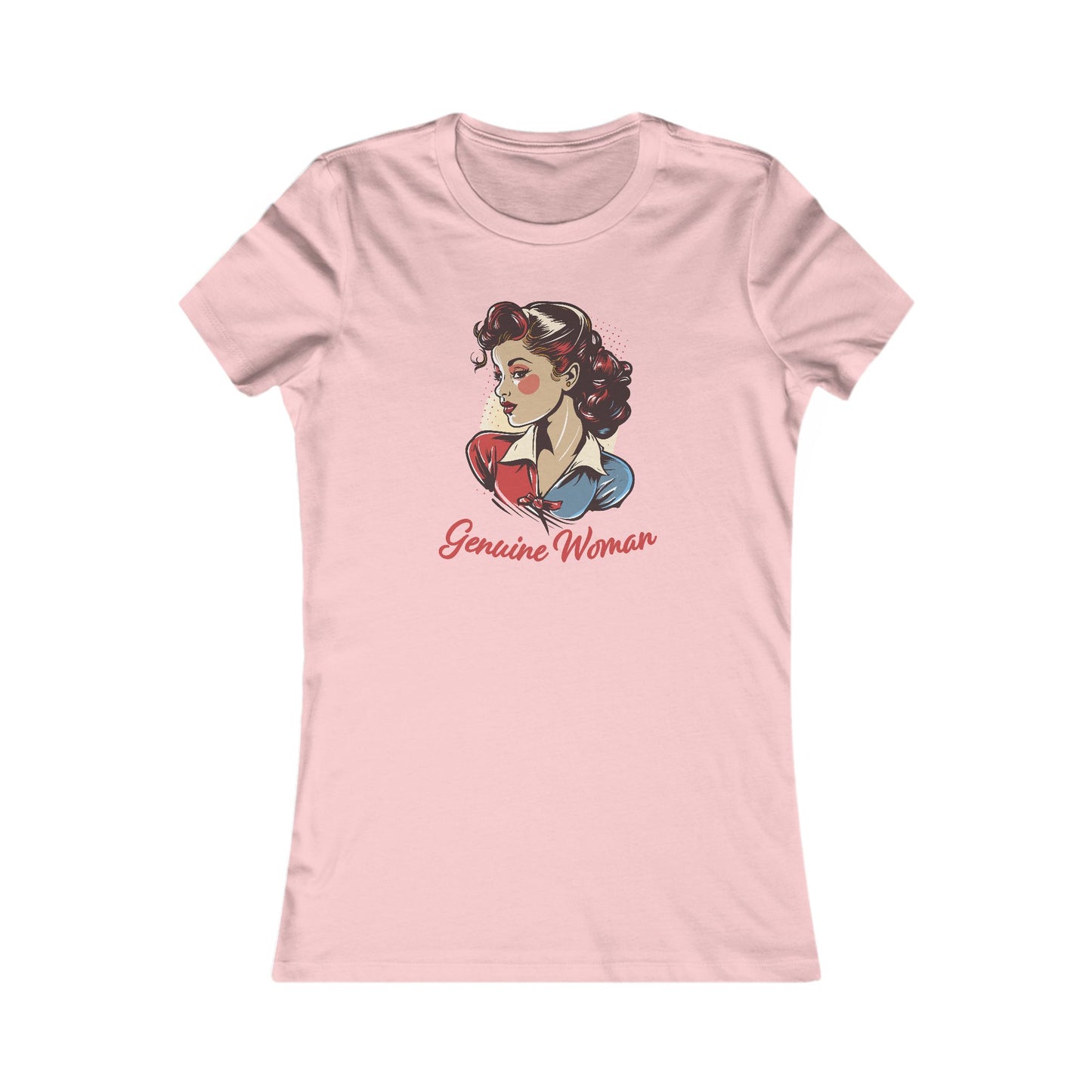 Genuine Woman Pinup Girl T-Shirt For Retro Real Woman TShirt For Mother's Day T Shirt Gift