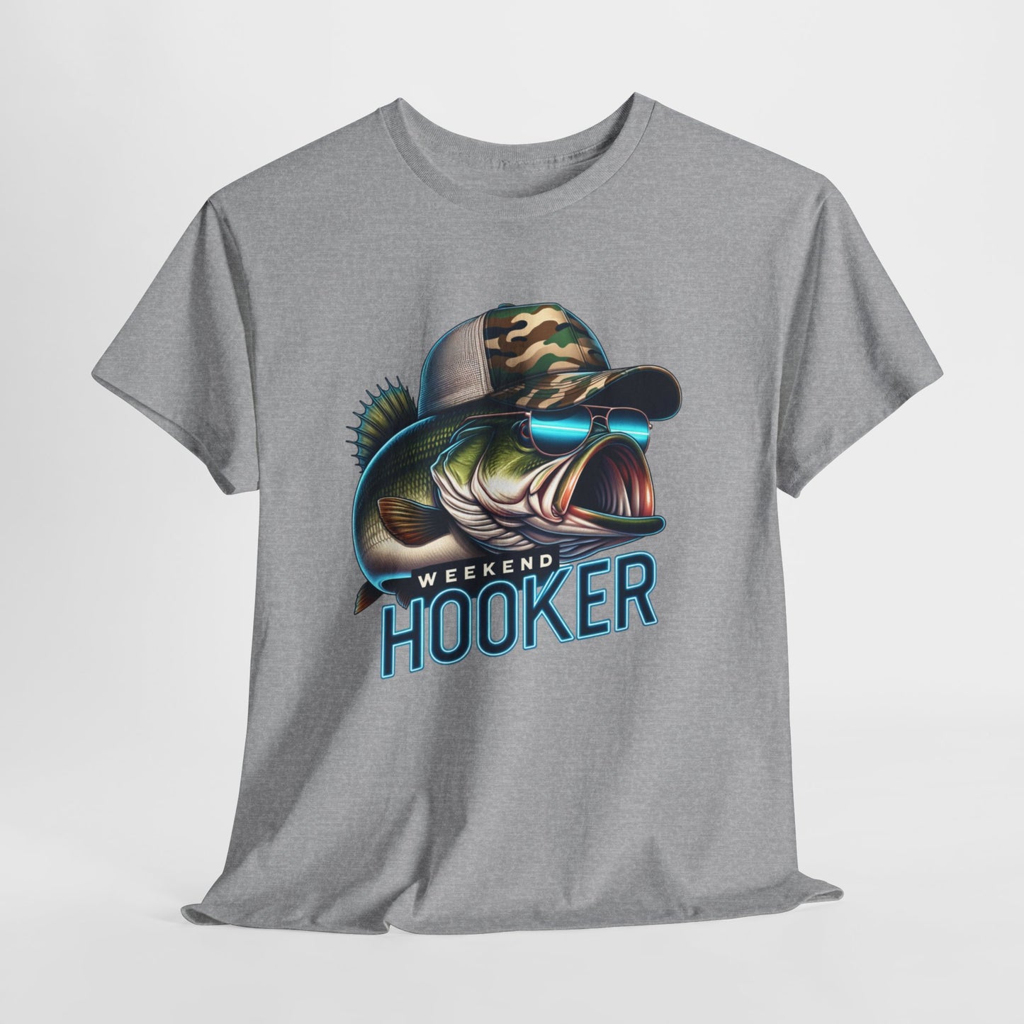 Punny Fishing T-Shirt For Bass Fisherman T Shirt For Weekend Hooker TShirt