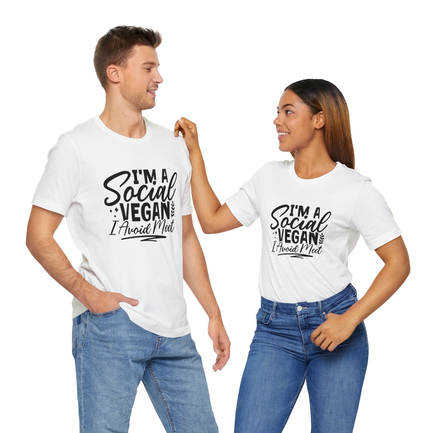 Funny Vegan T-Shirt For Anti-Social T Shirt For Silly Pun TShirt