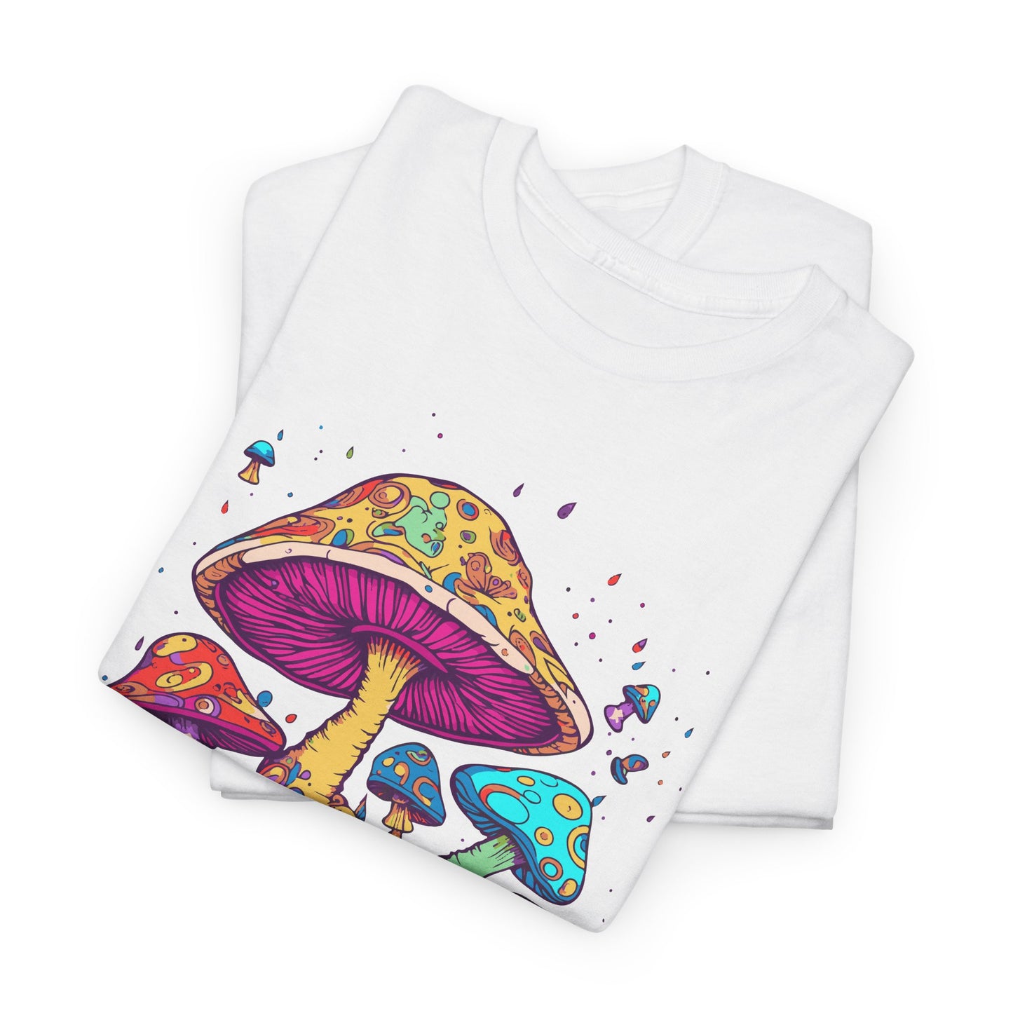 Mushrooms T-Shirt With Psychedelic Mushrooms TShirt For Neon Shrooms T Shirt With Colorful Mushrooms Tee For Hippy Shirt For Groovy Fungi Shirt