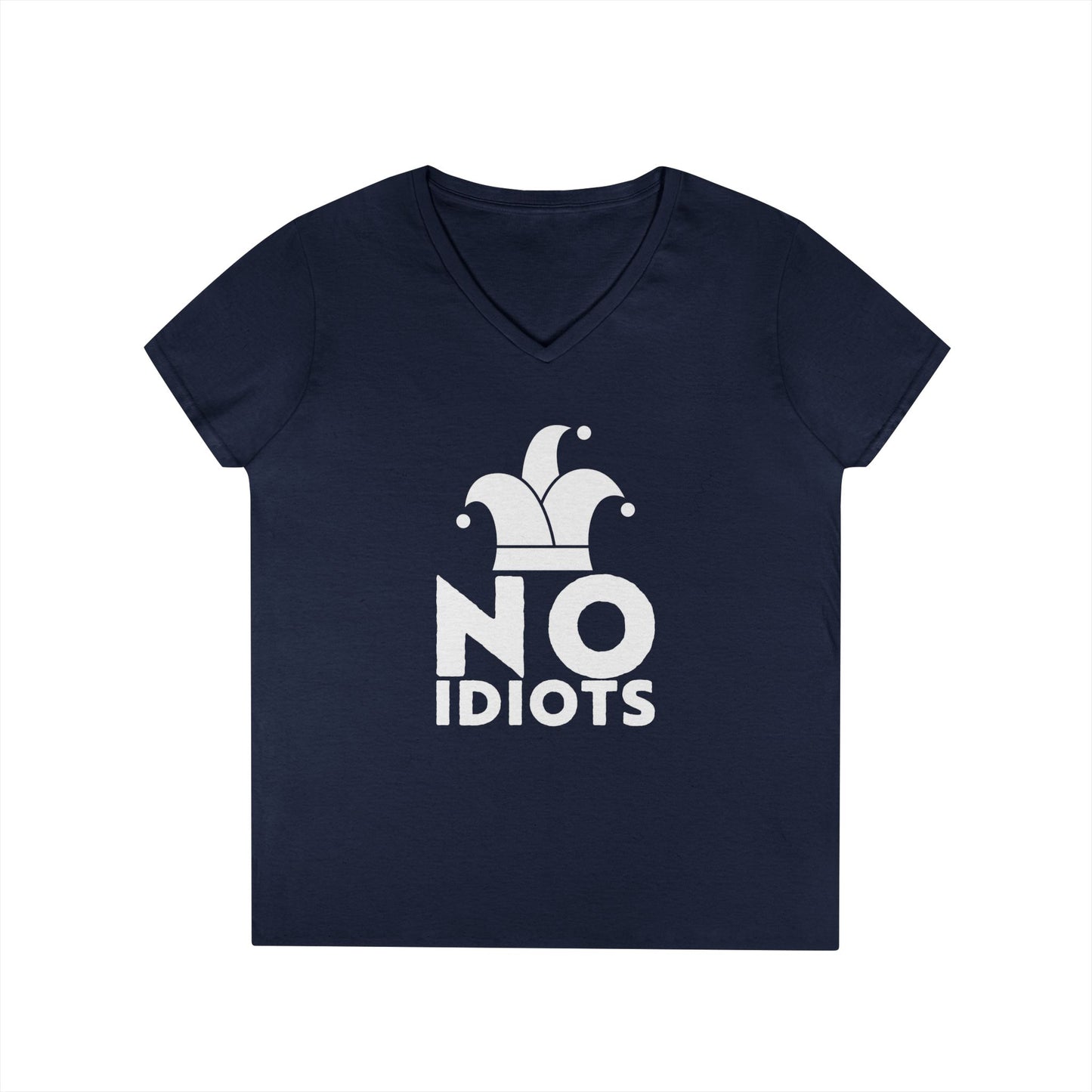 No Idiots Witty Vibe V-Neck