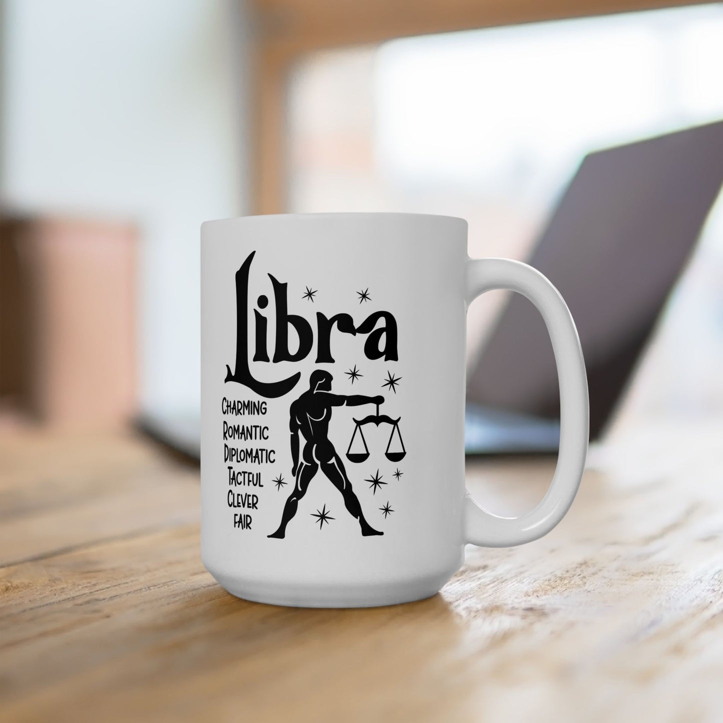 Libra Ceramic Mug For Zodiac Coffee Cup For Astrology Birthday Gift Idea