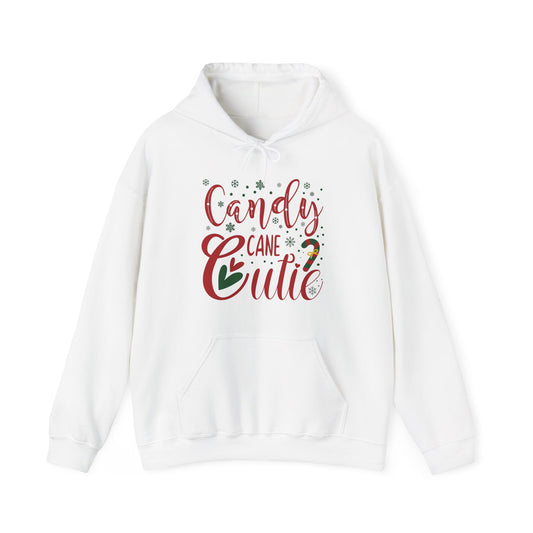 Candy Cane Cutie Hooded Sweatshirt For Cute Christmas Hoodie For Holiday Peppermint Lover Clothing