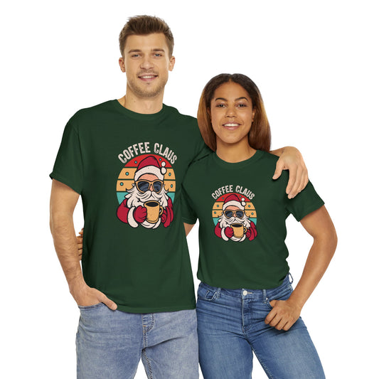 Festive Coffee T-Shirt For Santa Claus T Shirt For Holiday Vibes TShirt For Christmas Tee