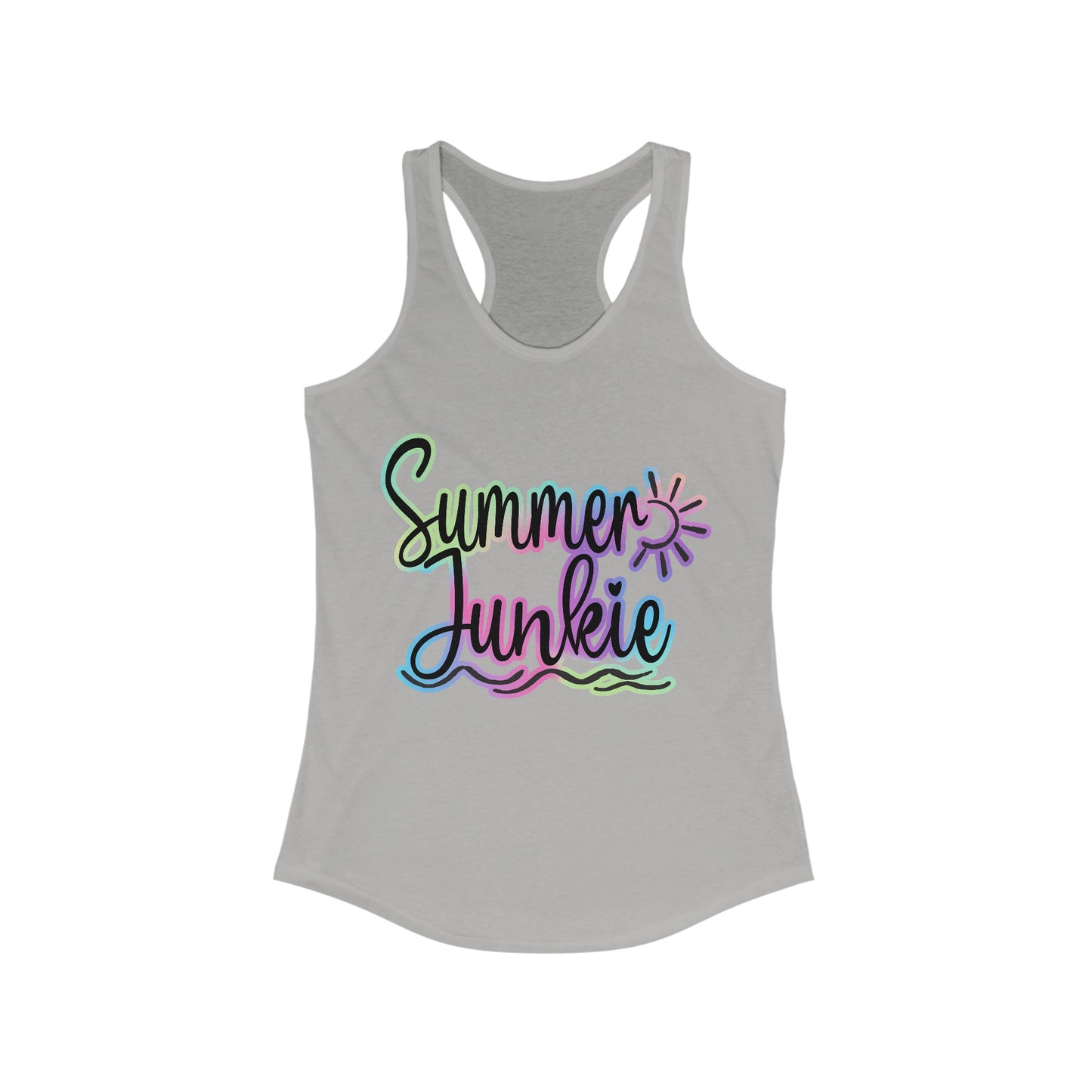 Summer Junkie Tank Top For Outdoor Lovers Colorful Tee