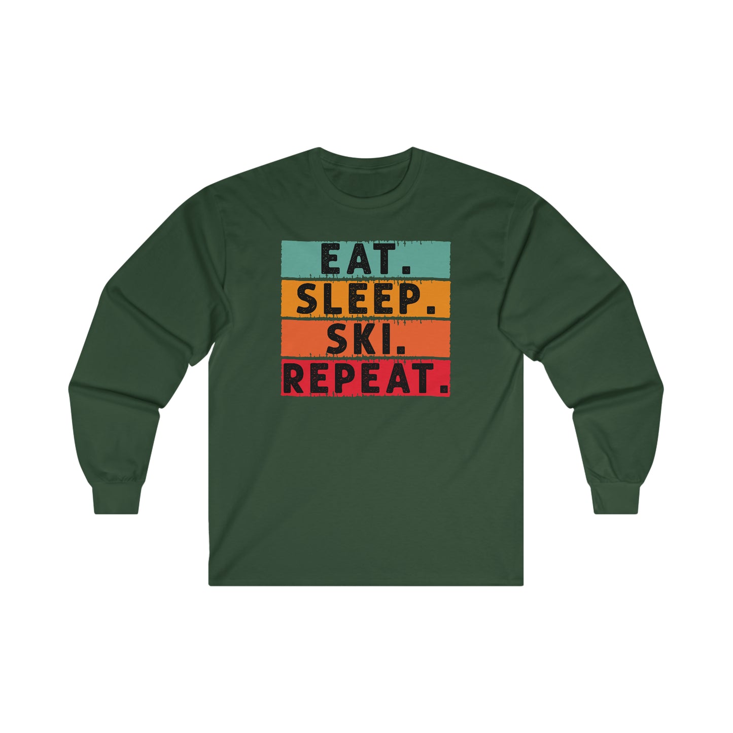 Eat Sleep Ski Repeat T-Shirt For Ski Season T Shirt For Skier TShirt For Ski Bum