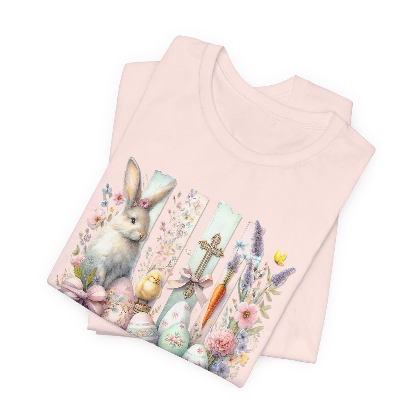 Easter Bunny Collage Tee - Festive Spring Vibes Graphic T-Shirt