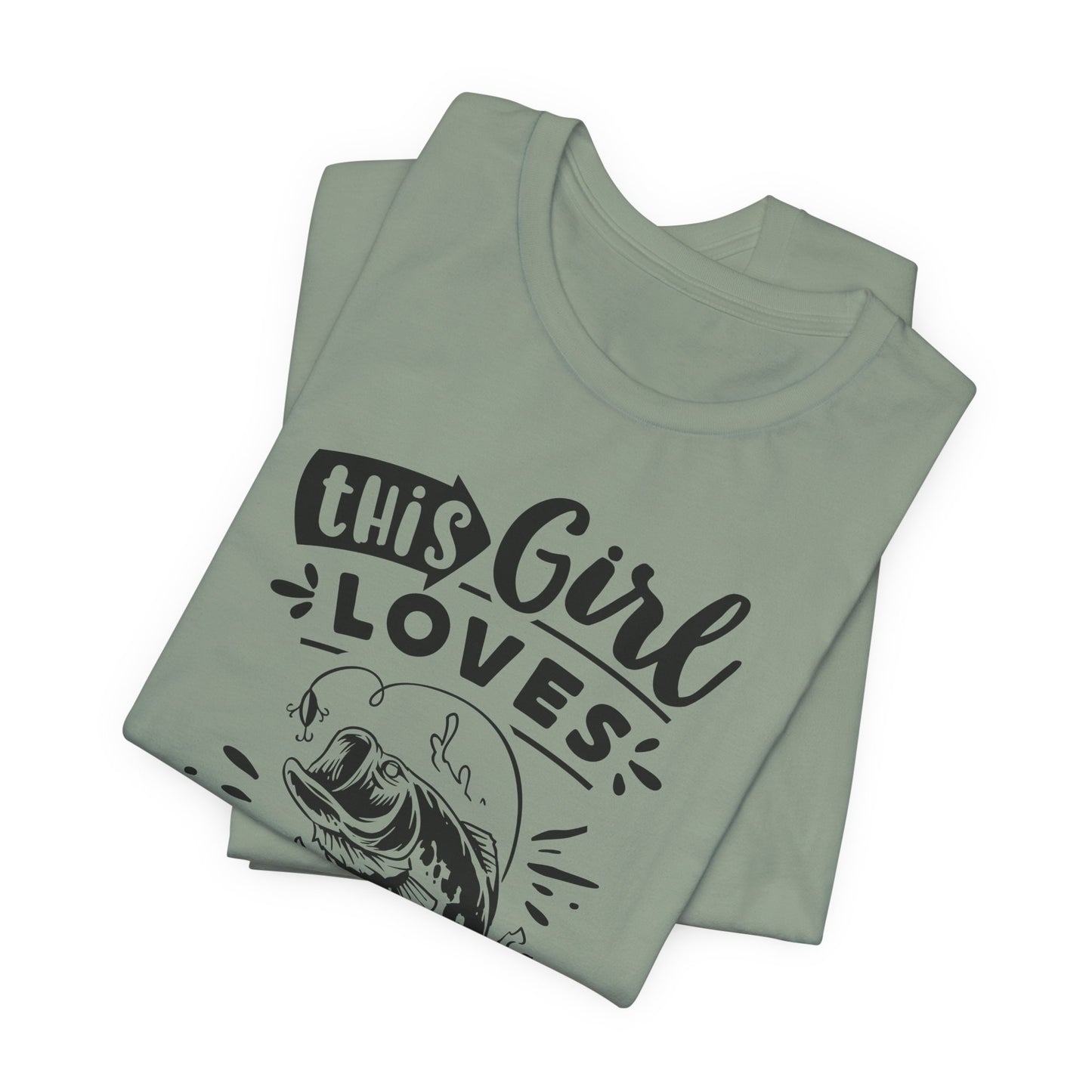 This Girl Loves Fishing T-Shirt For Outdoorsy T Shirt For Lady Angler TShirt