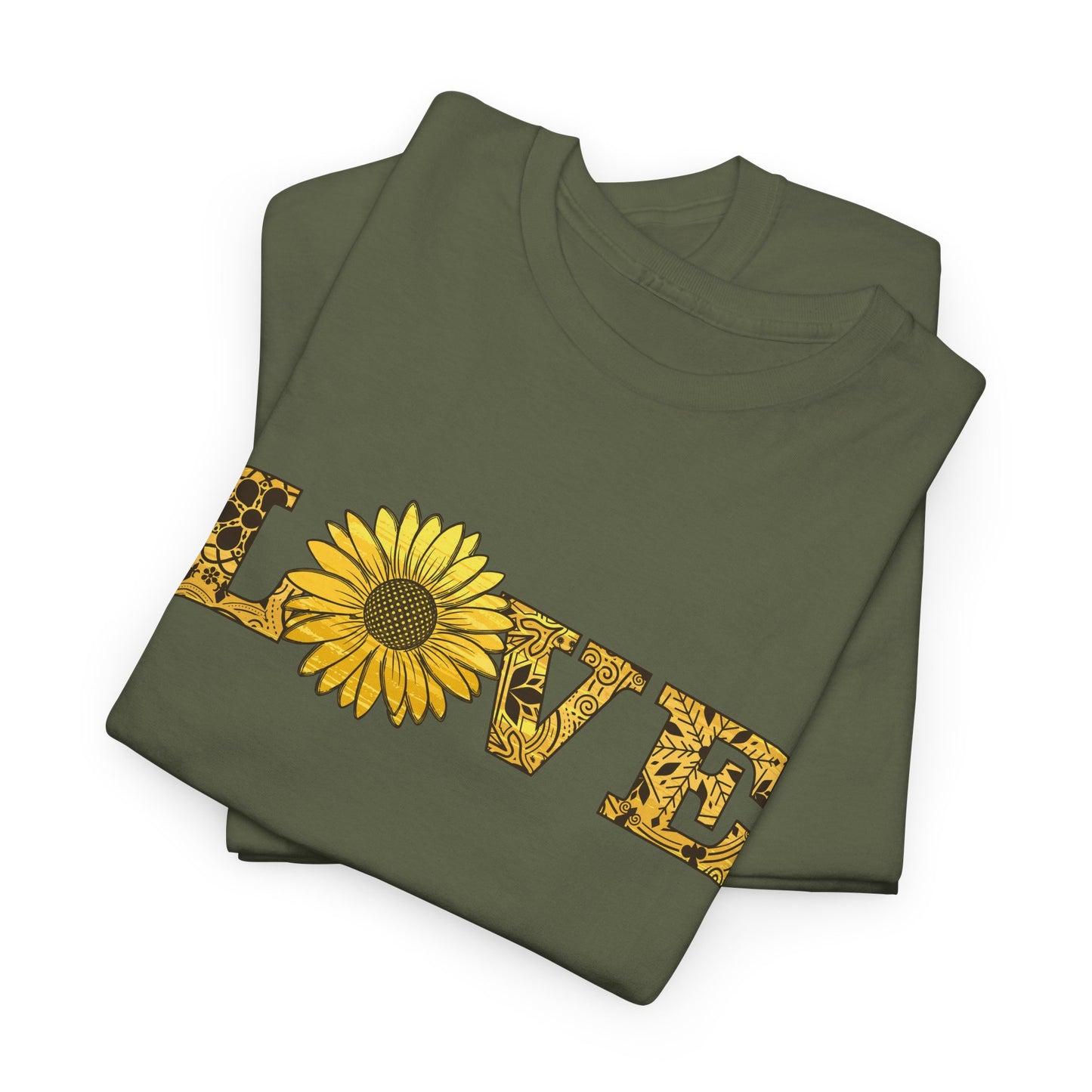 Sunflower T-Shirt For Woman TShirt With Love Graphic T Shirt With Floral Pattern Shirt With Fall Flower TShirt For Garden T Shirt Women's Fall Shirt