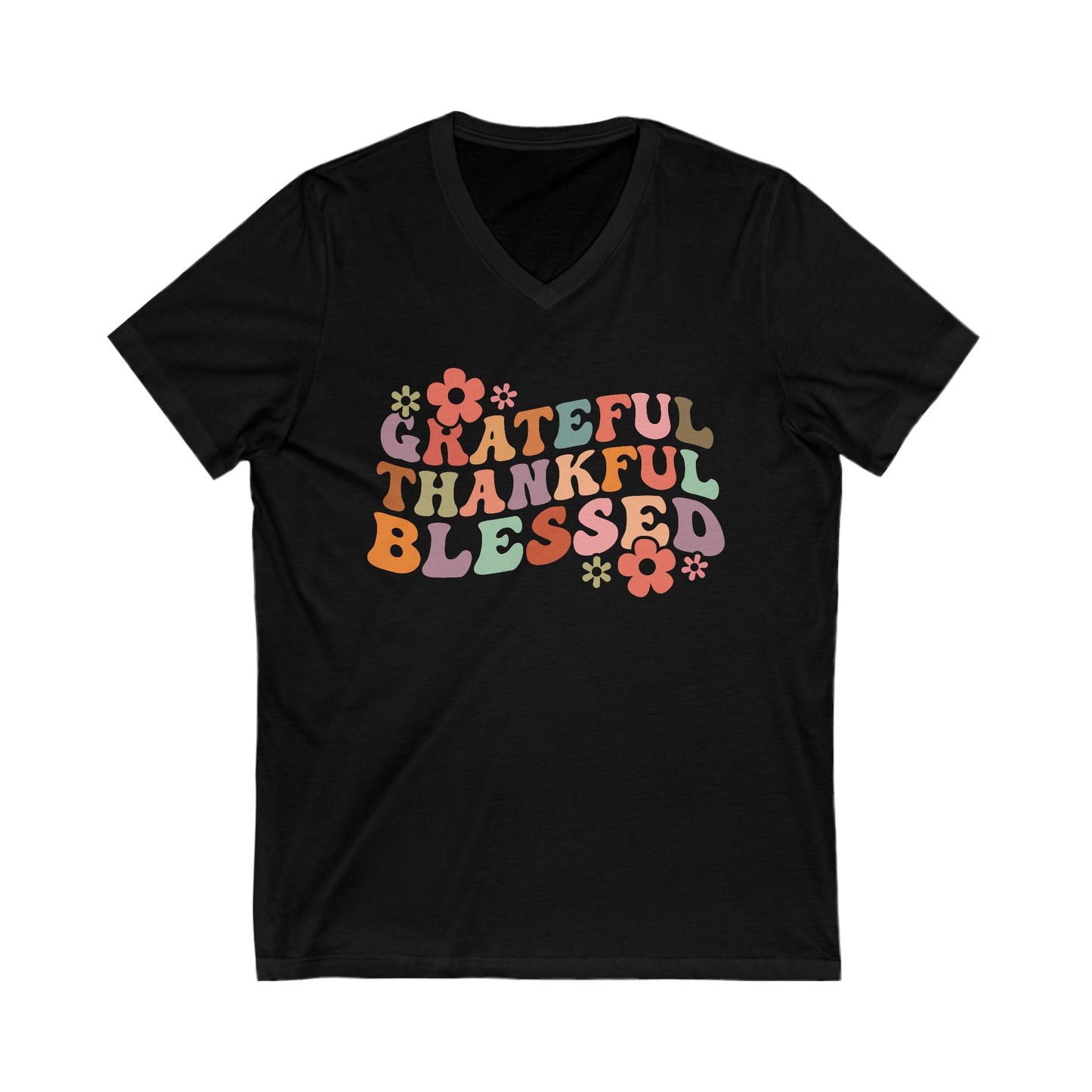 Retro Thanksgiving T-Shirt For Blessed T Shirt For Thankful TShirt For Grateful Tee For Turkey Day