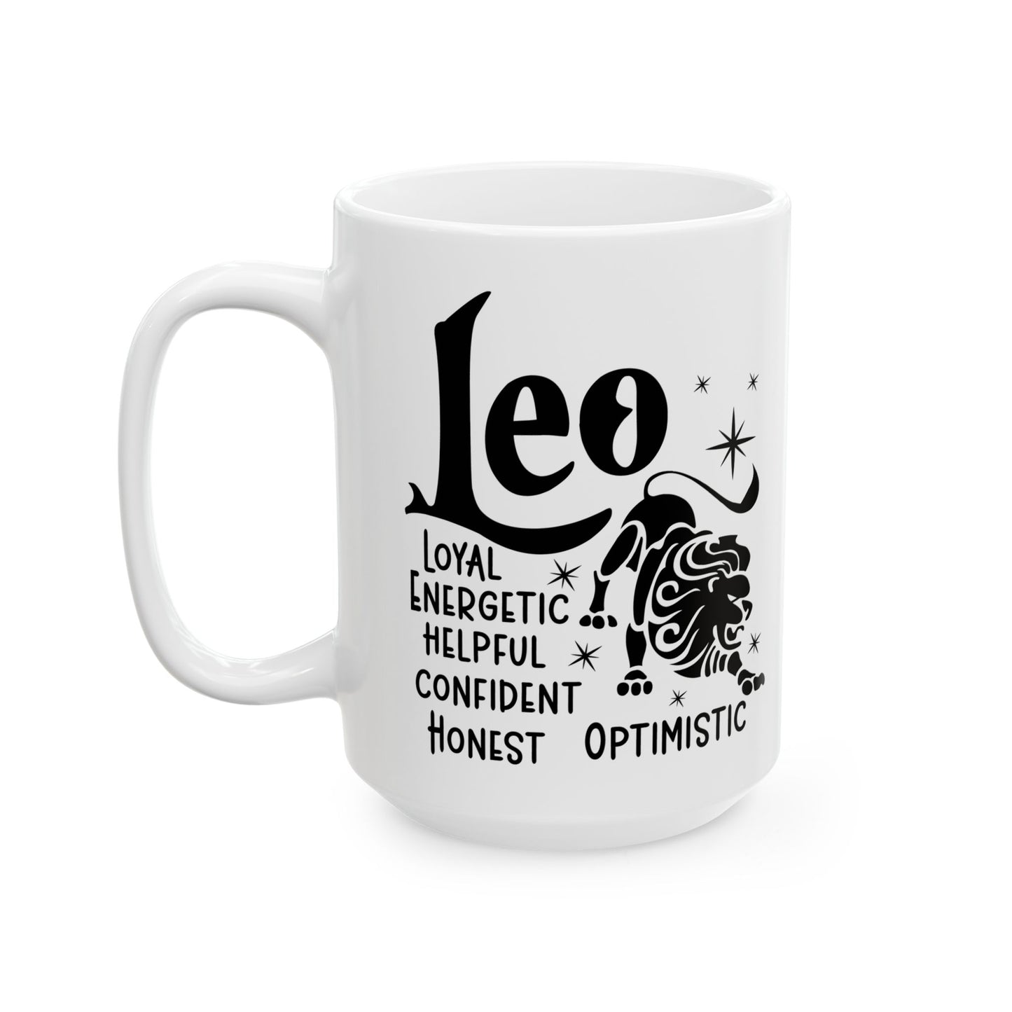 Leo Ceramic Mug For Zodiac Coffee Cup For Astrology Birthday Gift Idea