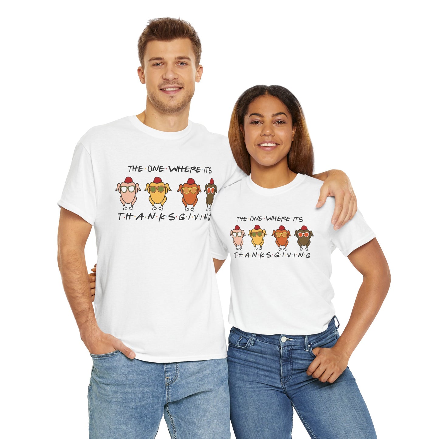 Friends Vibe T-Shirt For The One Where It's Thanksgiving T Shirt For Funny Turkey TShirt