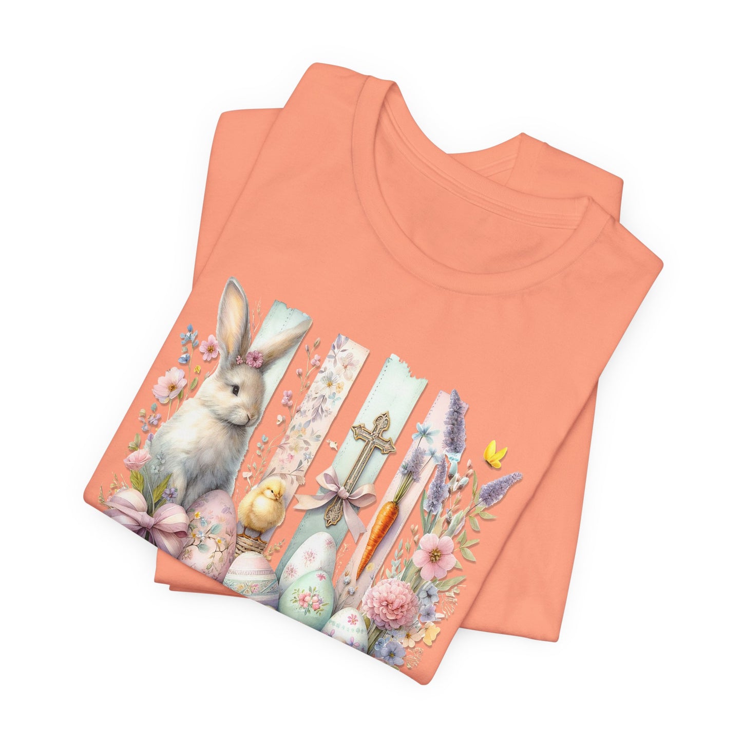 Easter Bunny Collage Tee - Festive Spring Vibes Graphic T-Shirt