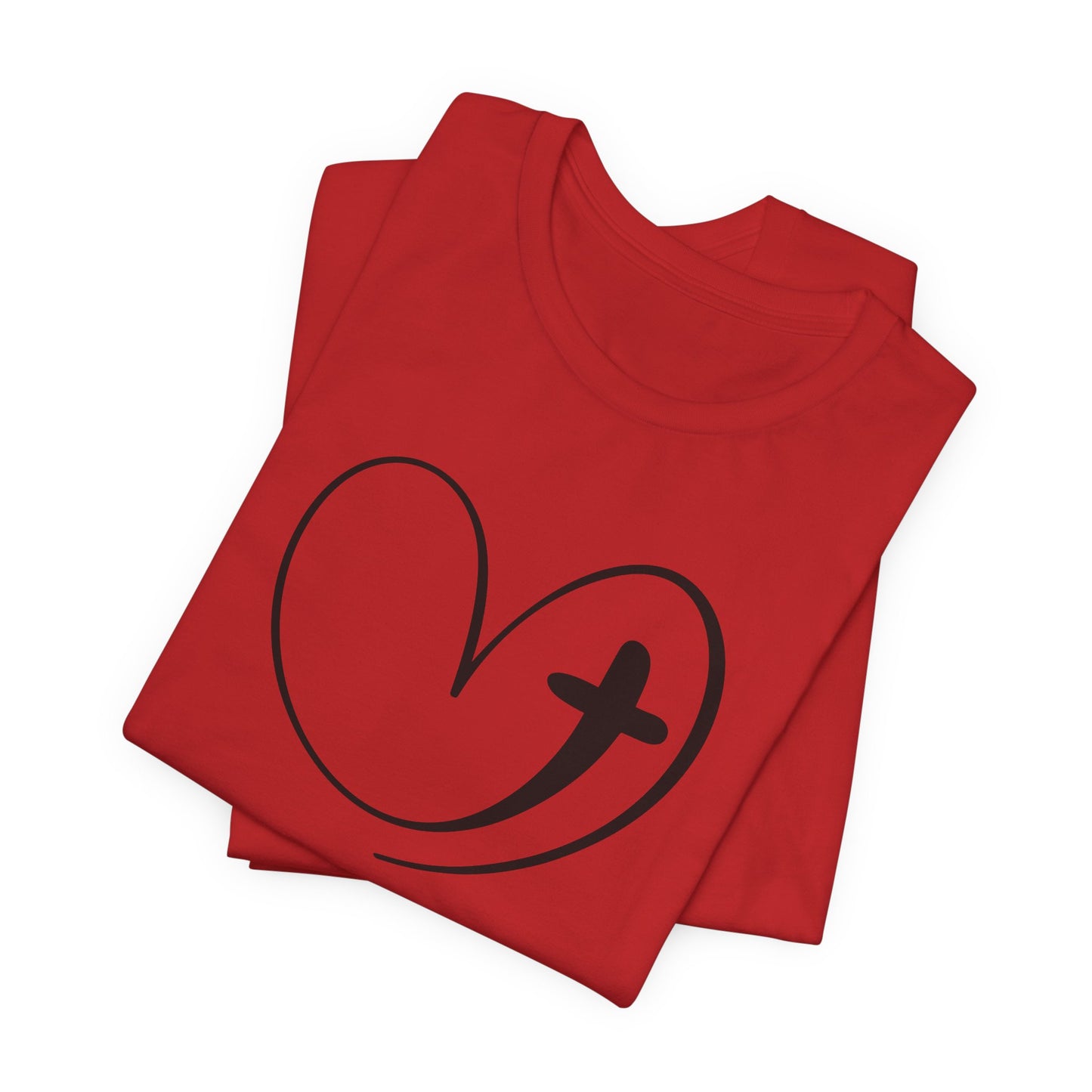 Heart T-Shirt For Easter TShirt For Christian Cross T Shirt