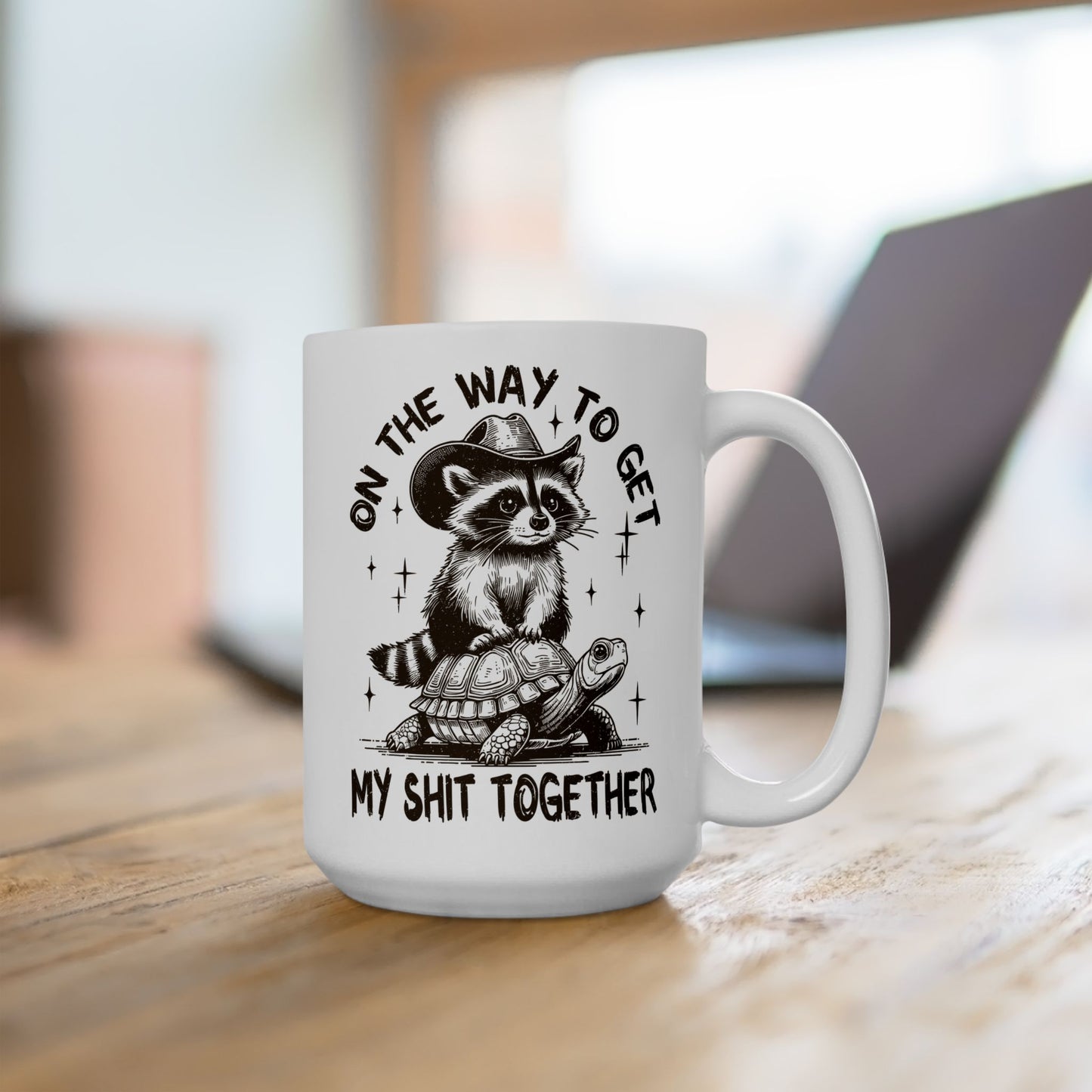 Funny Raccoon Ceramic Mug For Get It Together Coffee Cup For Tea And Hot Cocoa Lovers