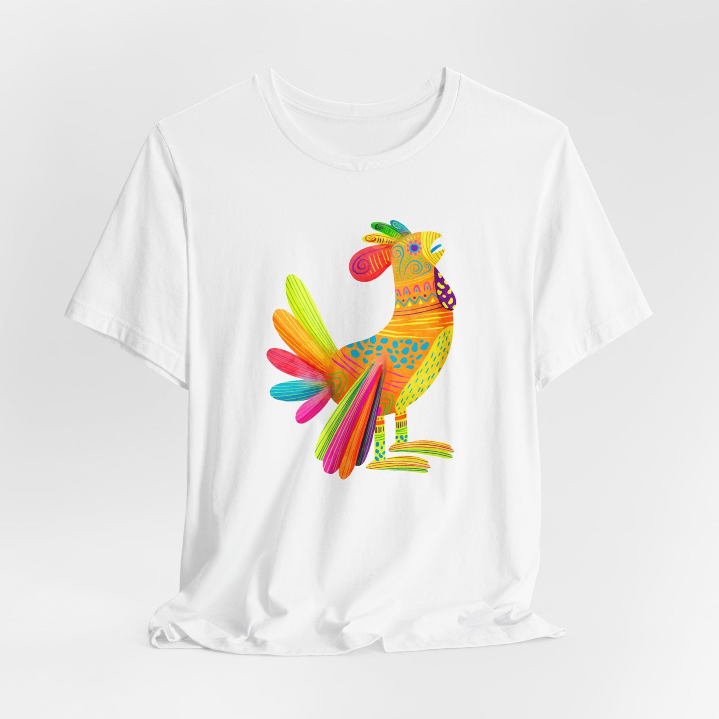 Mexican Folk Art T-Shirt For Watercolor Rooster T Shirt For Cinco de Mayo TShirt