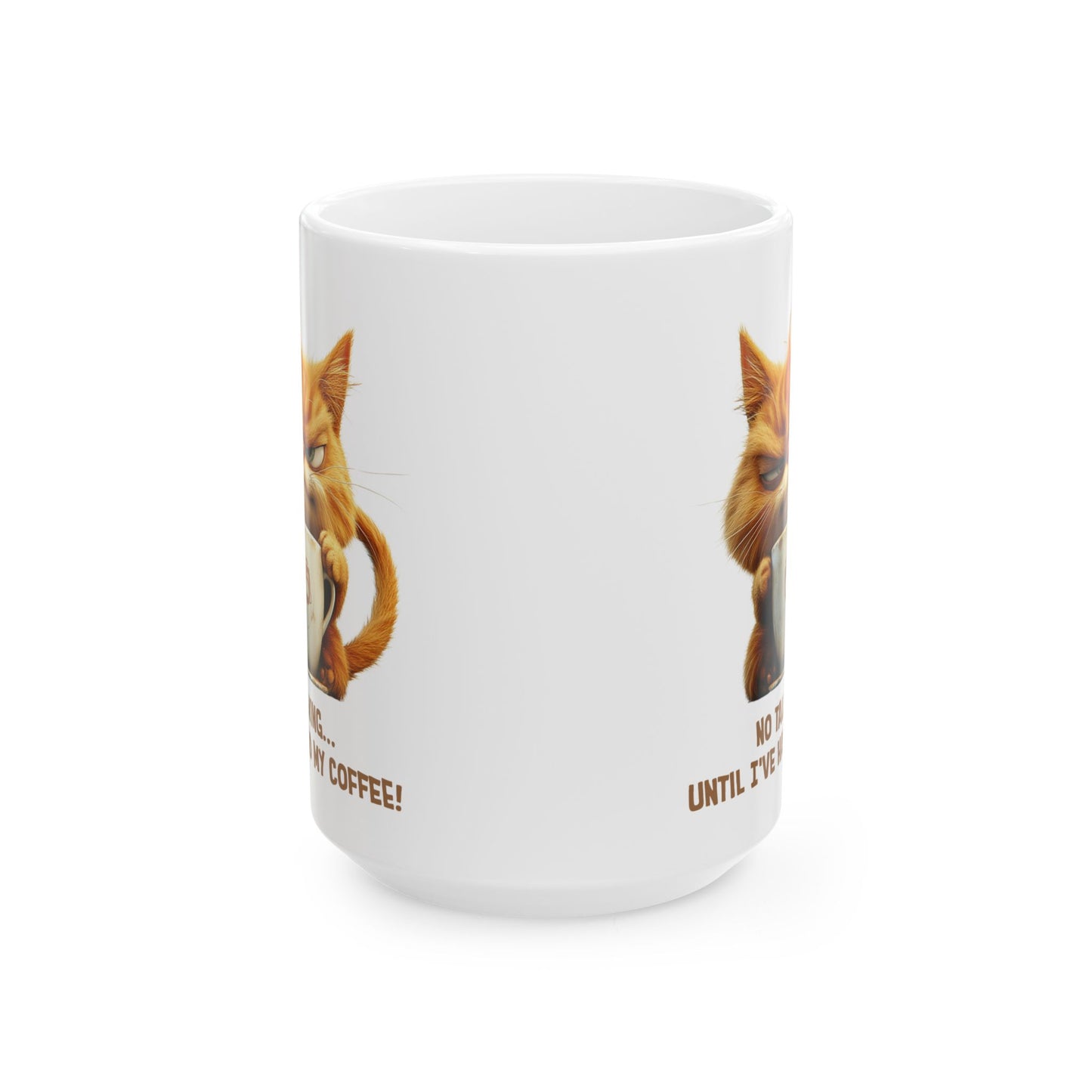 Caffeinated Cat Mug For Funny Feline Coffee Cup