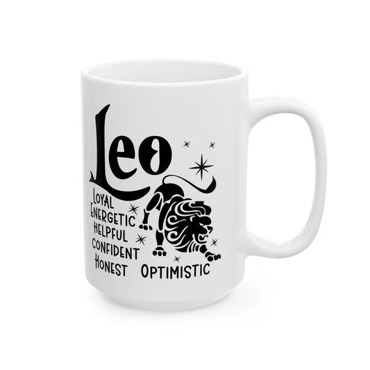 Leo Ceramic Mug For Zodiac Coffee Cup For Astrology Birthday Gift Idea