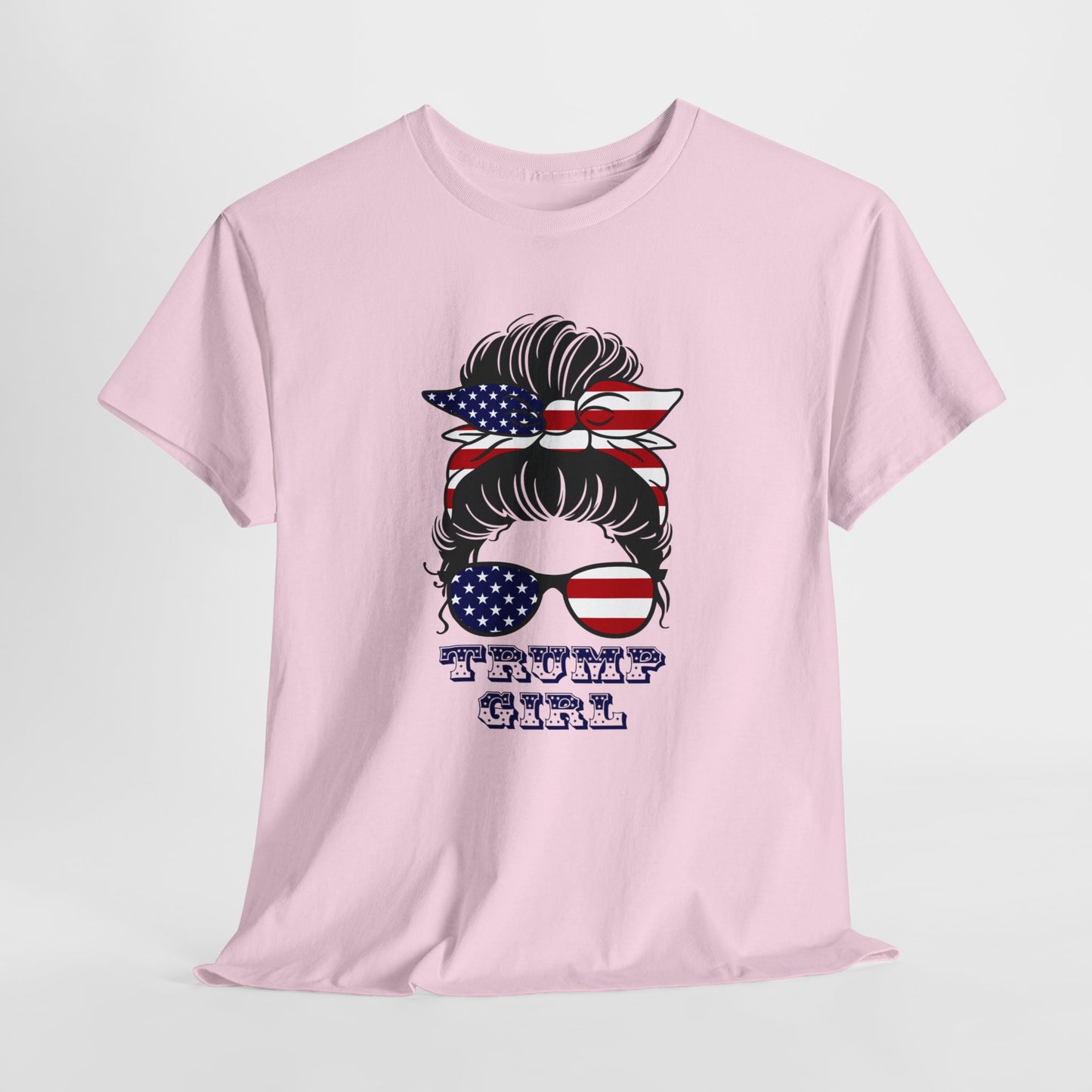 Trump Girl T-Shirt Conservative TShirt Patriotic Shirt For Conservative Women Messy Bun T Shirt Mother's Day Gift Conservative Gift Idea