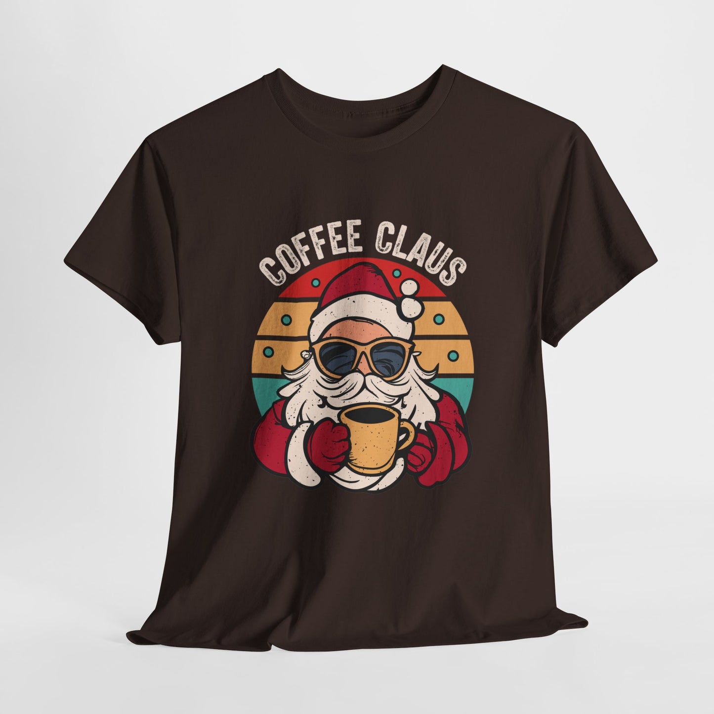 Festive Coffee T-Shirt For Santa Claus T Shirt For Holiday Vibes TShirt For Christmas Tee