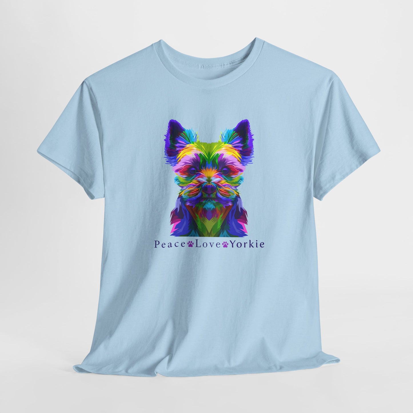 Yorkie T-Shirt For Yorkshire Terrier TShirt For Favorite Dog Breed T Shirt For Peace Love Yorkie Shirt For Dog Lover Gift