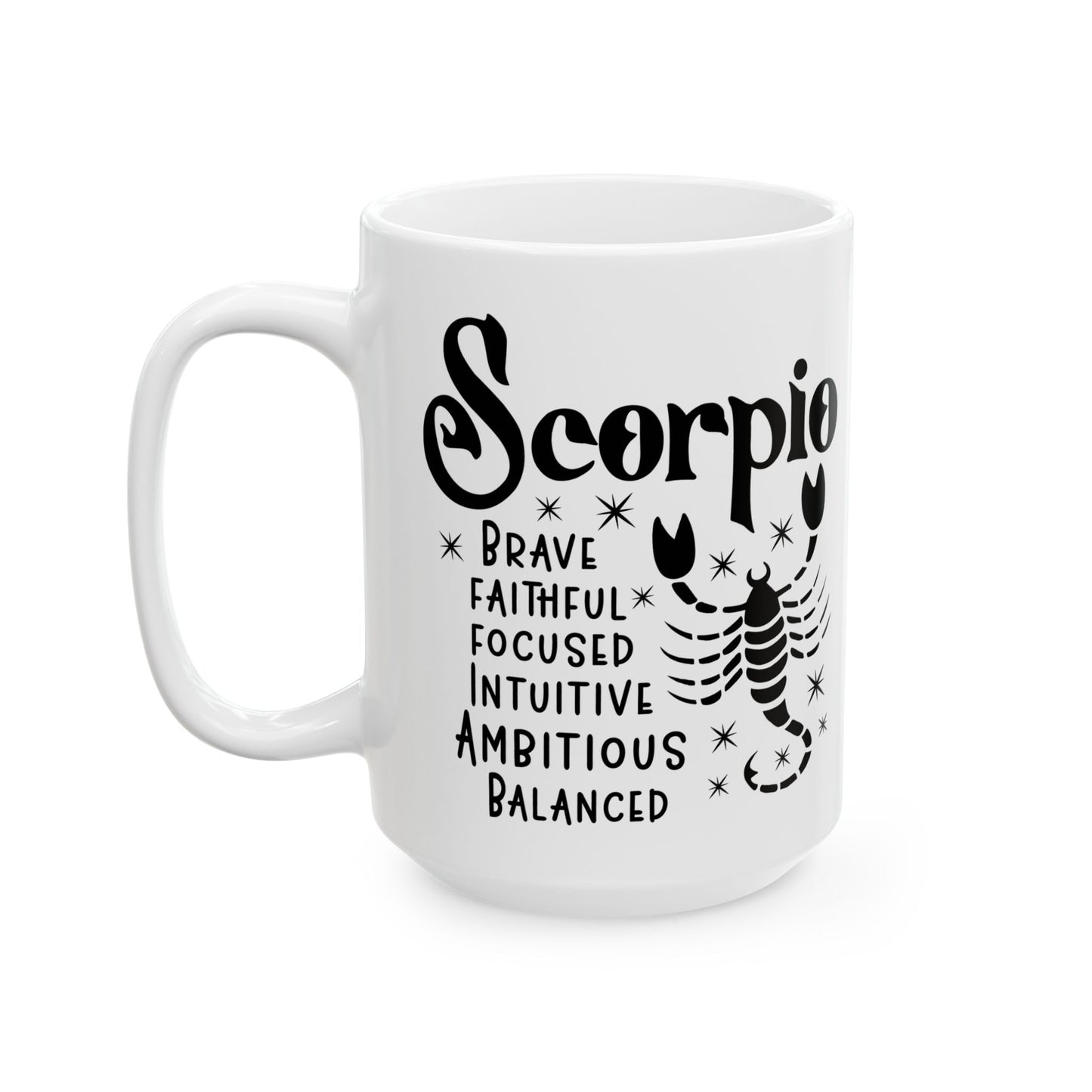 Scorpio Ceramic Mug For Zodiac Coffee Cup For Astrology Birthday Gift Idea