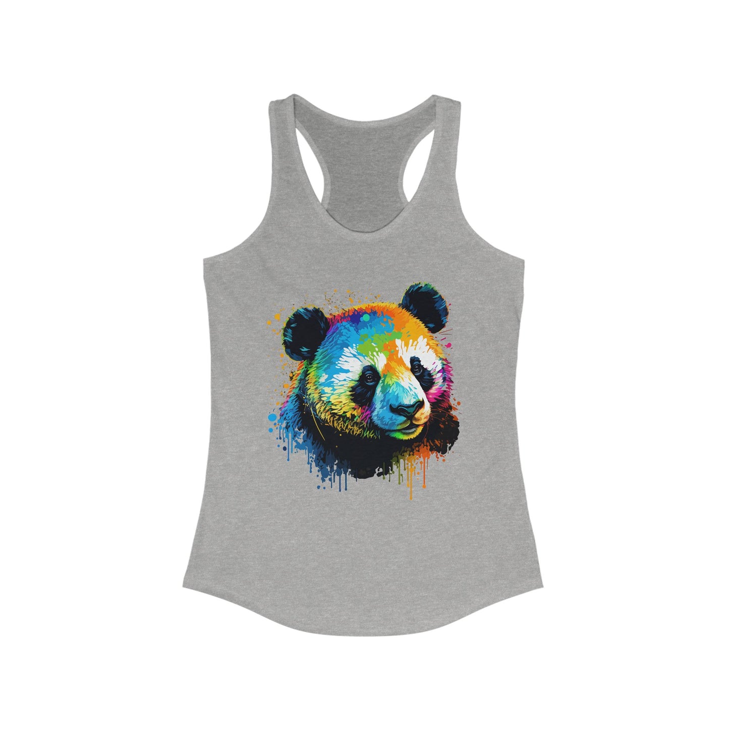 Colorful Panda Tank Top For Zoo Animal Shirt With Pop Art Panda Gift Idea