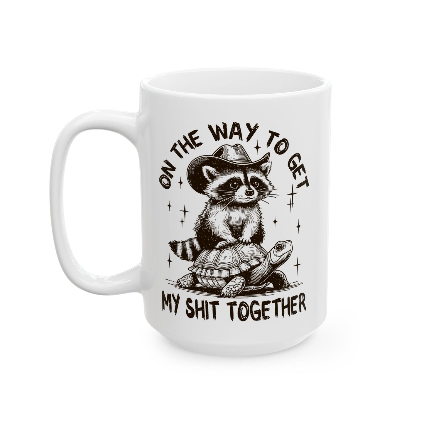 Funny Raccoon Ceramic Mug For Get It Together Coffee Cup For Tea And Hot Cocoa Lovers