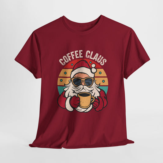 Festive Coffee T-Shirt For Santa Claus T Shirt For Holiday Vibes TShirt For Christmas Tee