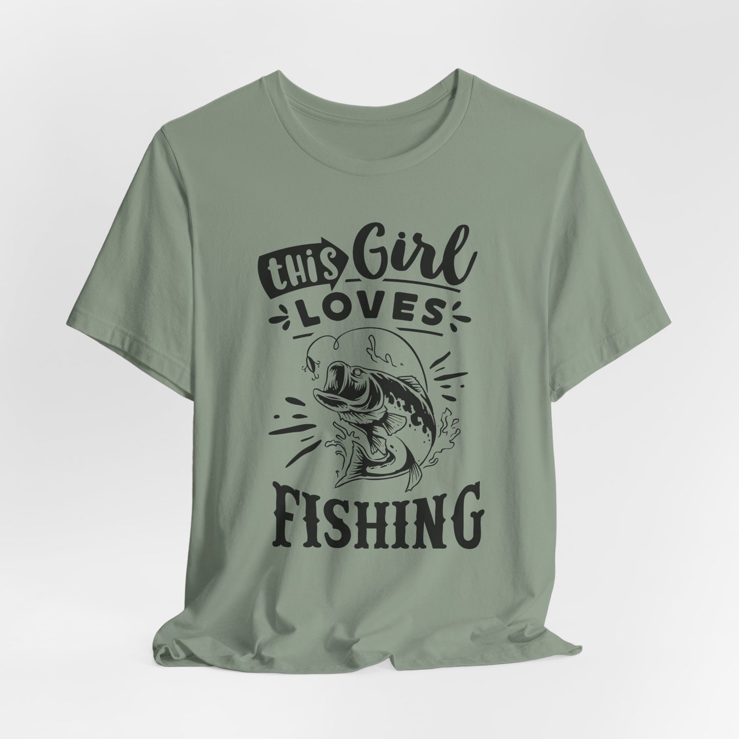 This Girl Loves Fishing T-Shirt For Outdoorsy T Shirt For Lady Angler TShirt