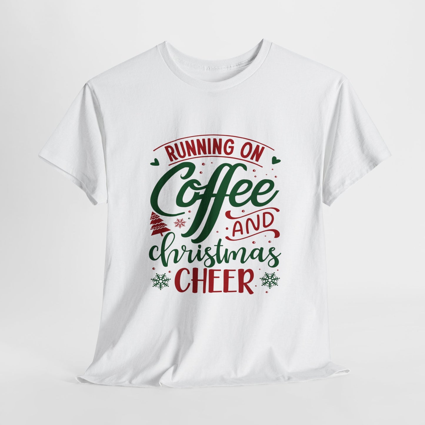 Christmas Cheer T-Shirt For Holiday Coffee TShirt For Festive Party T Shirt For Winter Vibes Gift