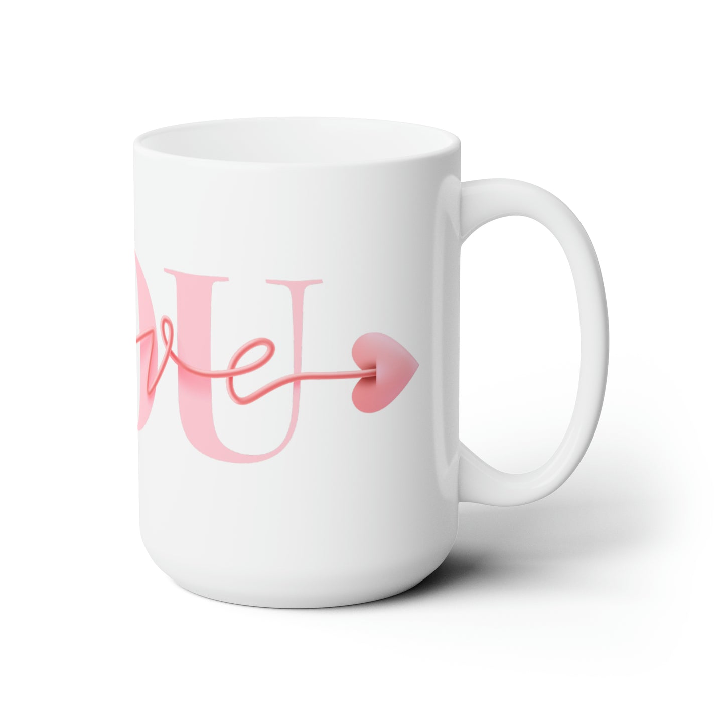 Love You Valentine Coffee Mug Cupid Hot Tea Cup Gift