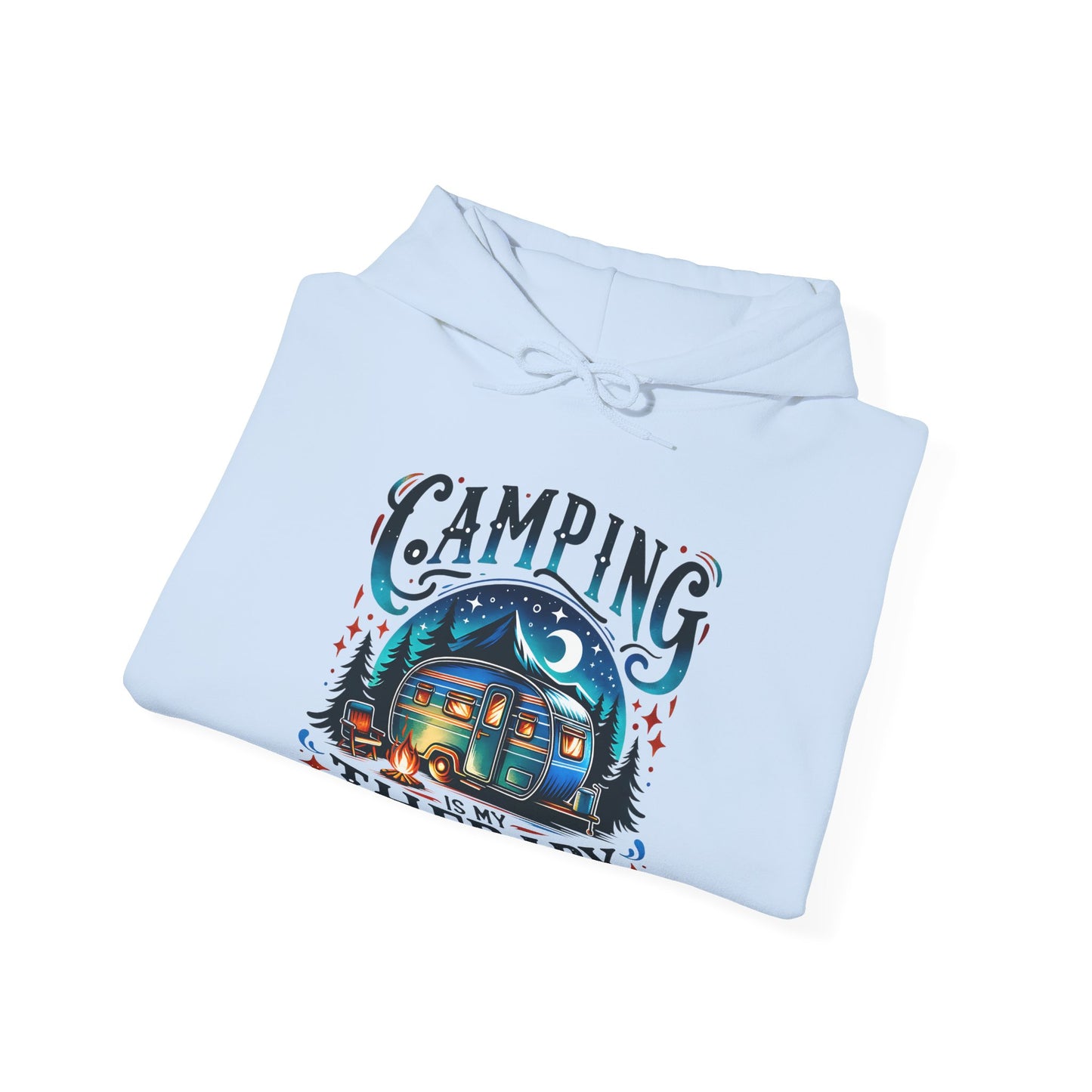 Camping Is My Therapy Hoodie ForCanned Ham Hooded Sweatshirt For Cozy Camp Hoodie