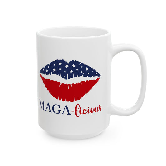 MAGAlicious Coffee Cup For Patriotic Lips Mug For Hot Chocolate