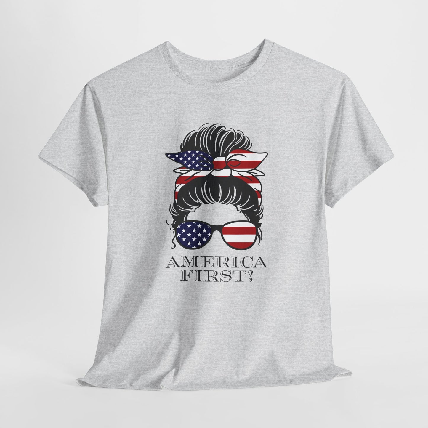 America First Patriotic T-Shirt For Female Patriot Tshirt Conservative Shirts Patriotic T Shirt Conservative Gifts For Patriotic Women