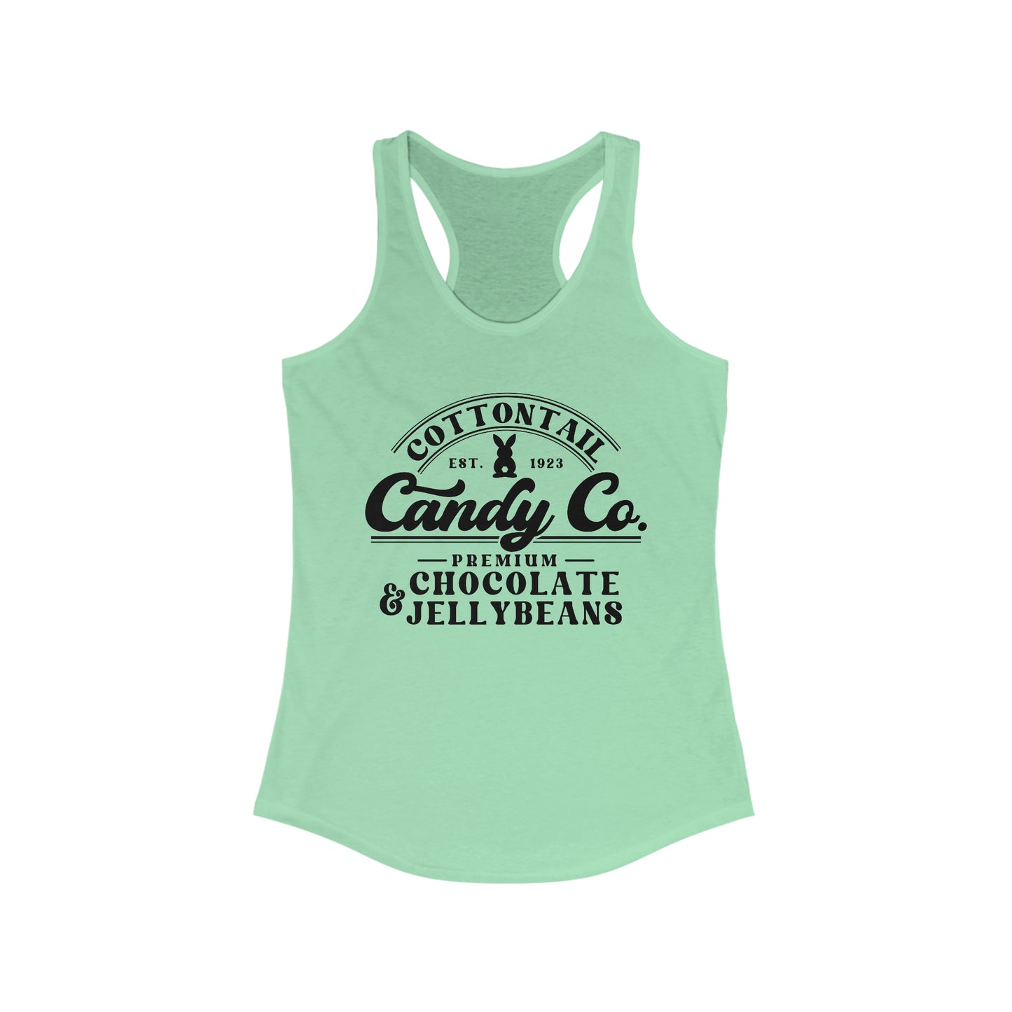Cotton Tail Racerback Tank For Easter Candy Shirt For Chocolate And Jellybeans Spring Shirt