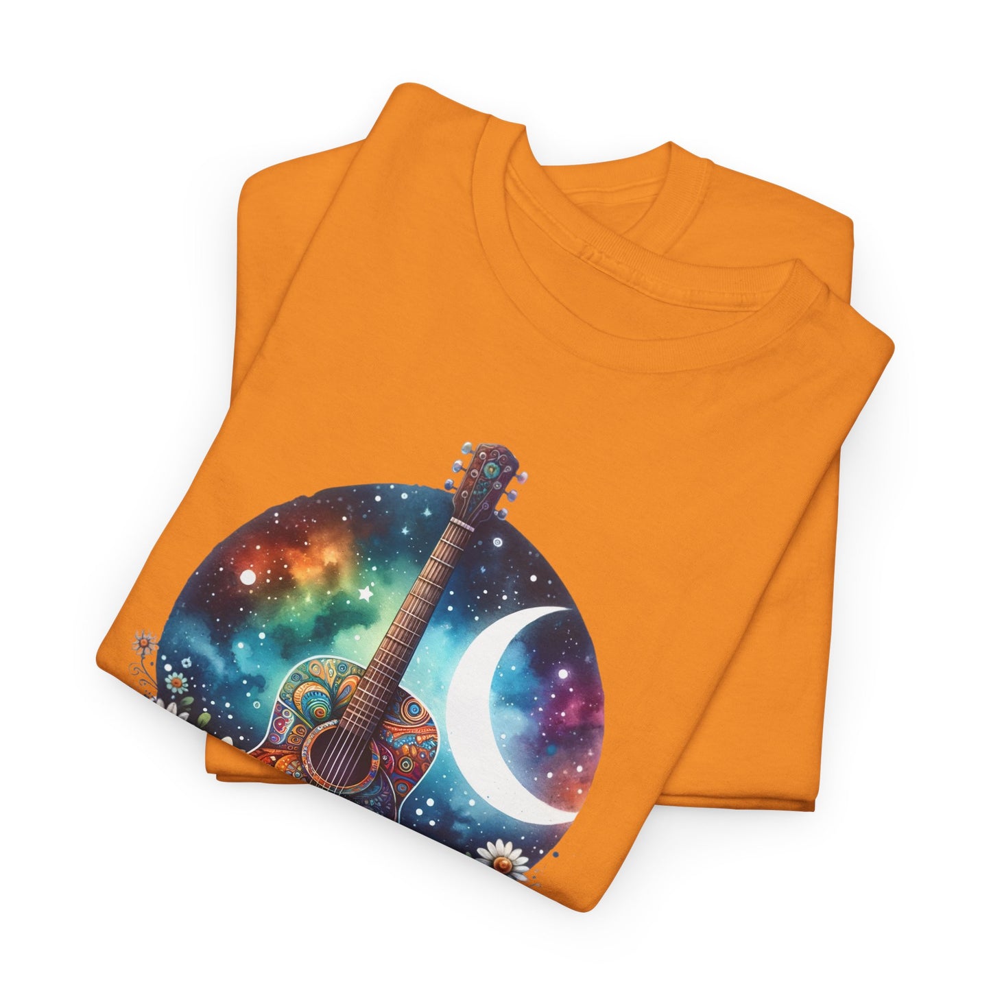 Cosmic Guitar Tee Bohemian Style for Music Lovers T-Shirt