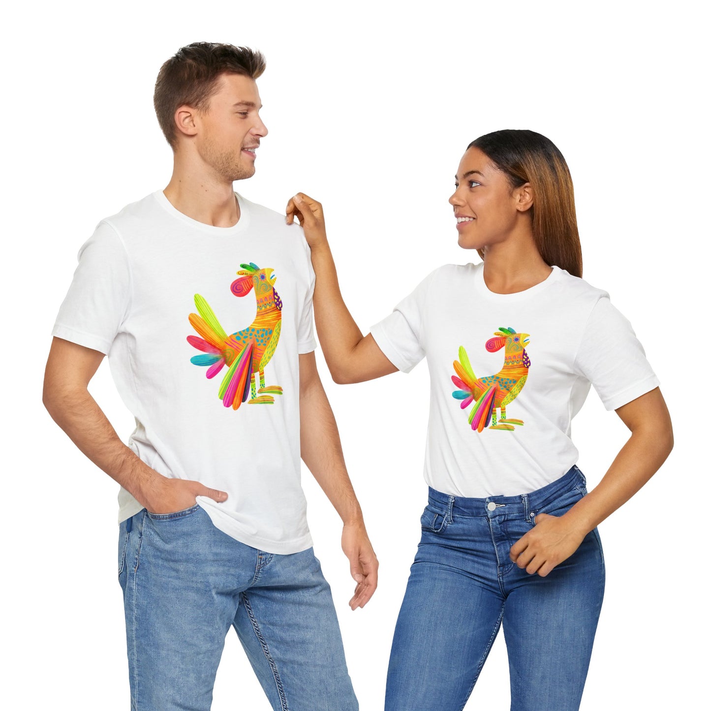 Mexican Folk Art T-Shirt For Watercolor Rooster T Shirt For Cinco de Mayo TShirt