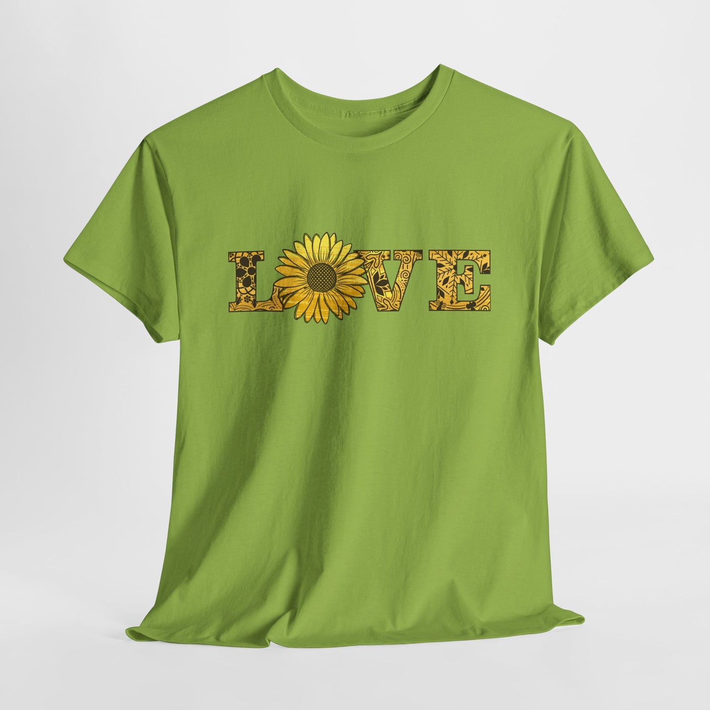 Sunflower T-Shirt For Woman TShirt With Love Graphic T Shirt With Floral Pattern Shirt With Fall Flower TShirt For Garden T Shirt Women's Fall Shirt